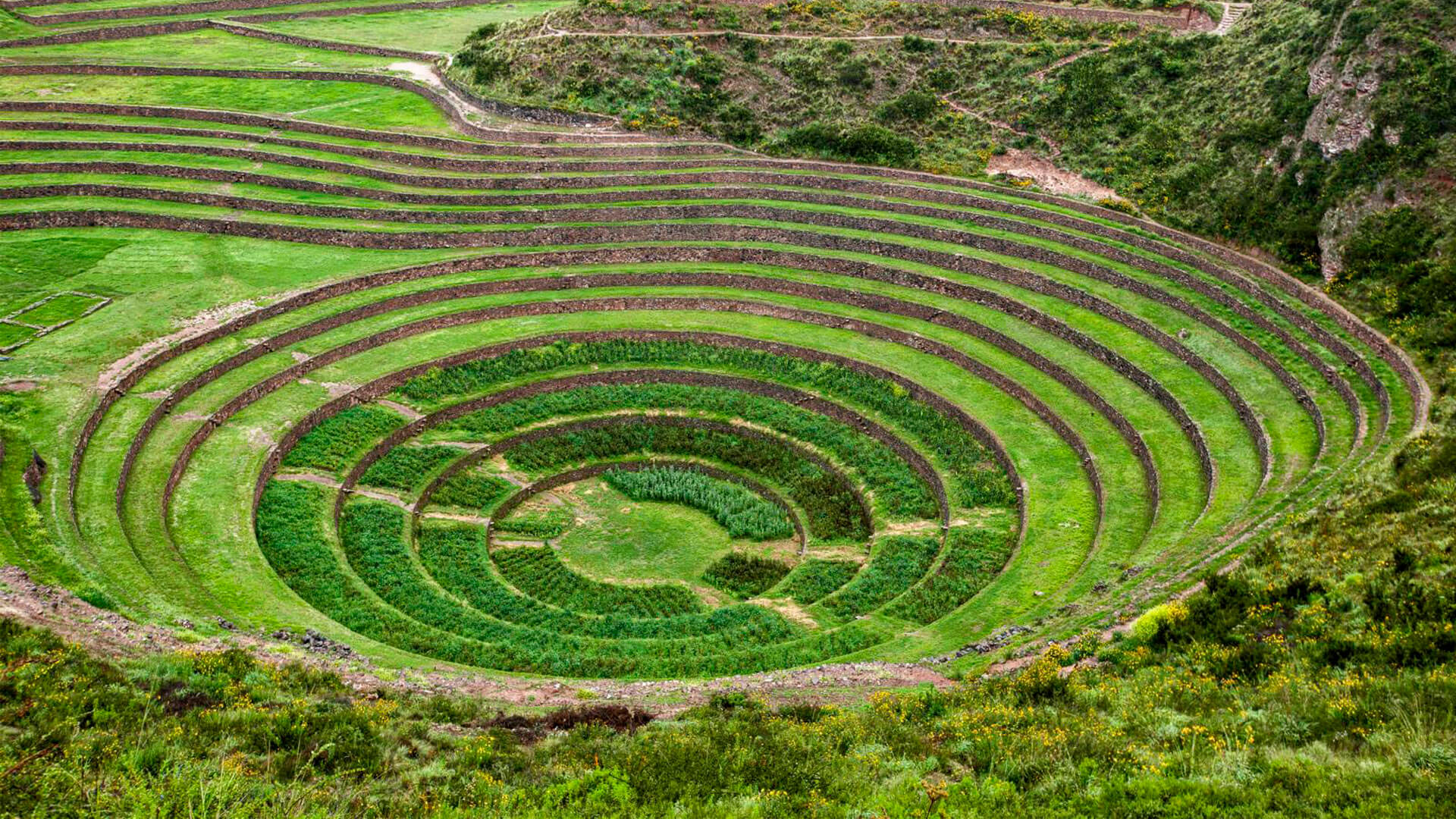 Anillos de andenes en Moray